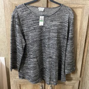 Van Heusen three courted length grey shirt size large